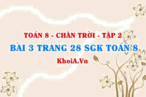 Bài 3 trang 28 Toán 8 Chân trời sáng tạo Tập 2